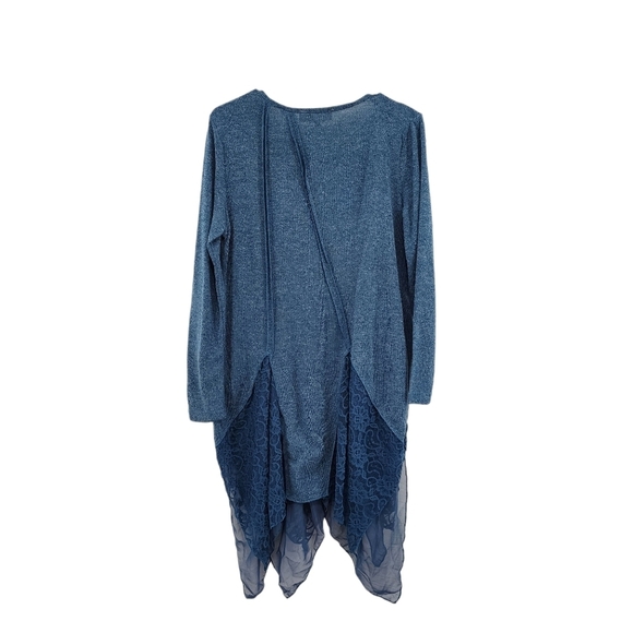 Pretty Angel Women's Assymetric Applique Linen Blend Tunic Fairycore Top - M - Picture 6 of 8